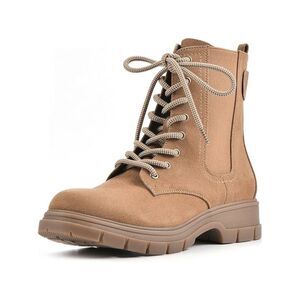 WHITE MOUNTAIN Womens Beige Goring Chevy Round Toe Block Heel Boots Shoes 7.5 M